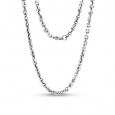 ARZ OVAL LINK CUTTING EDGES NECKLACE