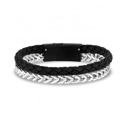 ARZ LEATHER & FRANCO LINK BRACELET