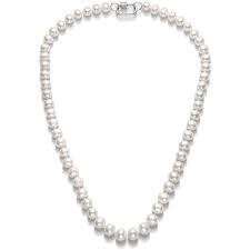 14KYG WHITE PEARL NECKLACE