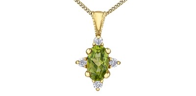 10KT YG PERIDOT PENDANT