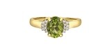 10KY YG PERIDOT RING