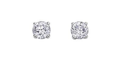 14KT WG DIAMOND EARRINGS