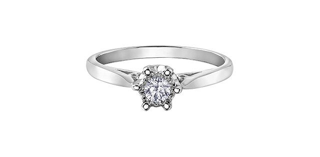 10KWG SOLITAIRE RING