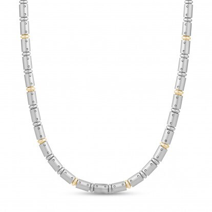 ARZ TWO/TONE TUBE CHAIN NECKLACE