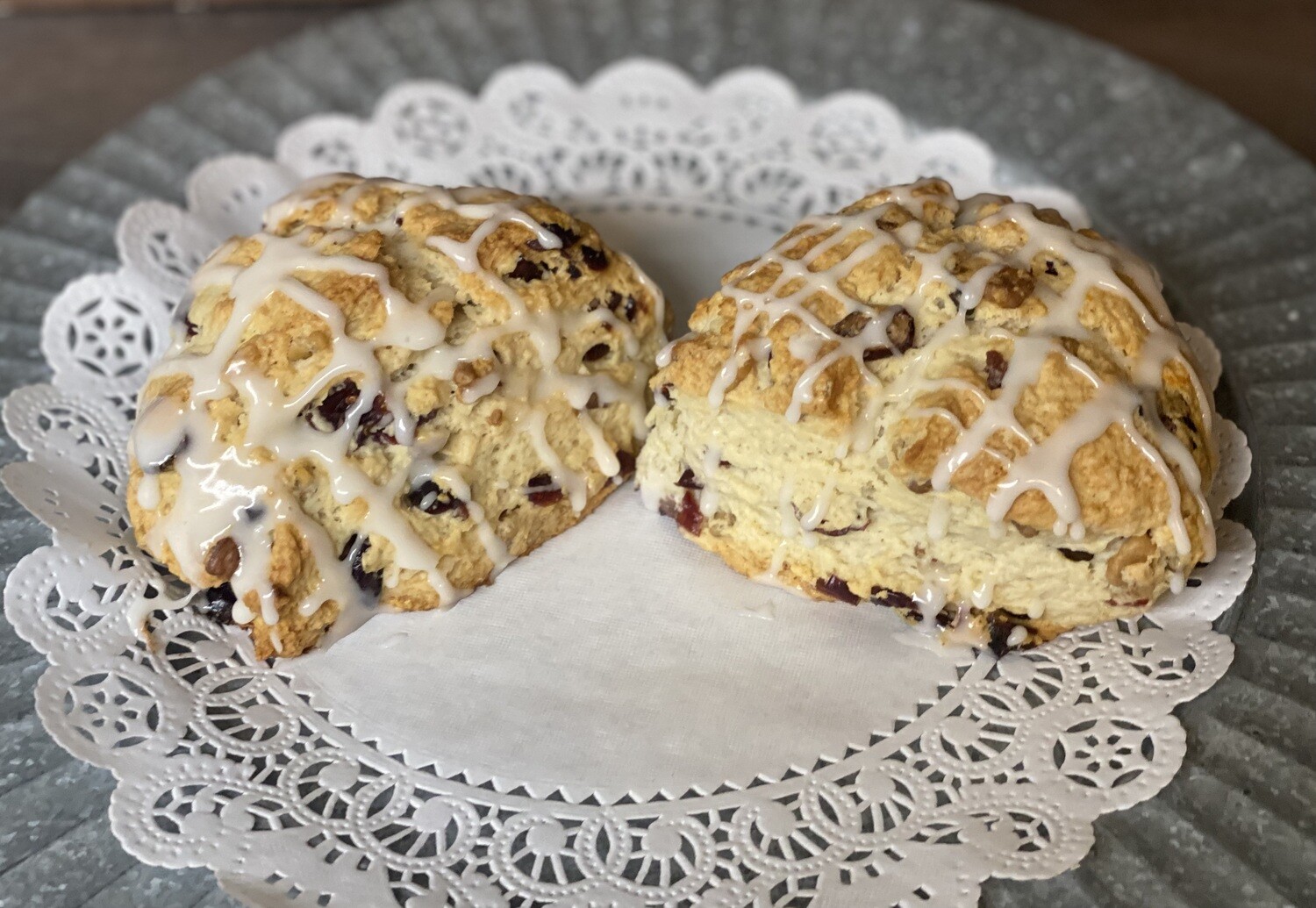 Scones, Flavor: Cranberry Walnut w/ Orange Glaze