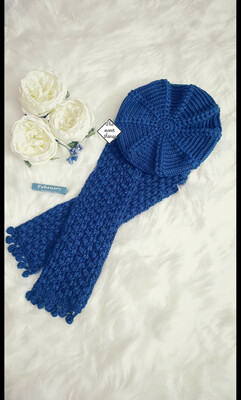 Crochet scarf hat set