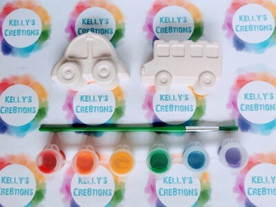 Party Bag set of 5 - Paint Your Own Vehicle Magnets