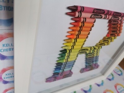 Crayola Crayon Letter Large Framed