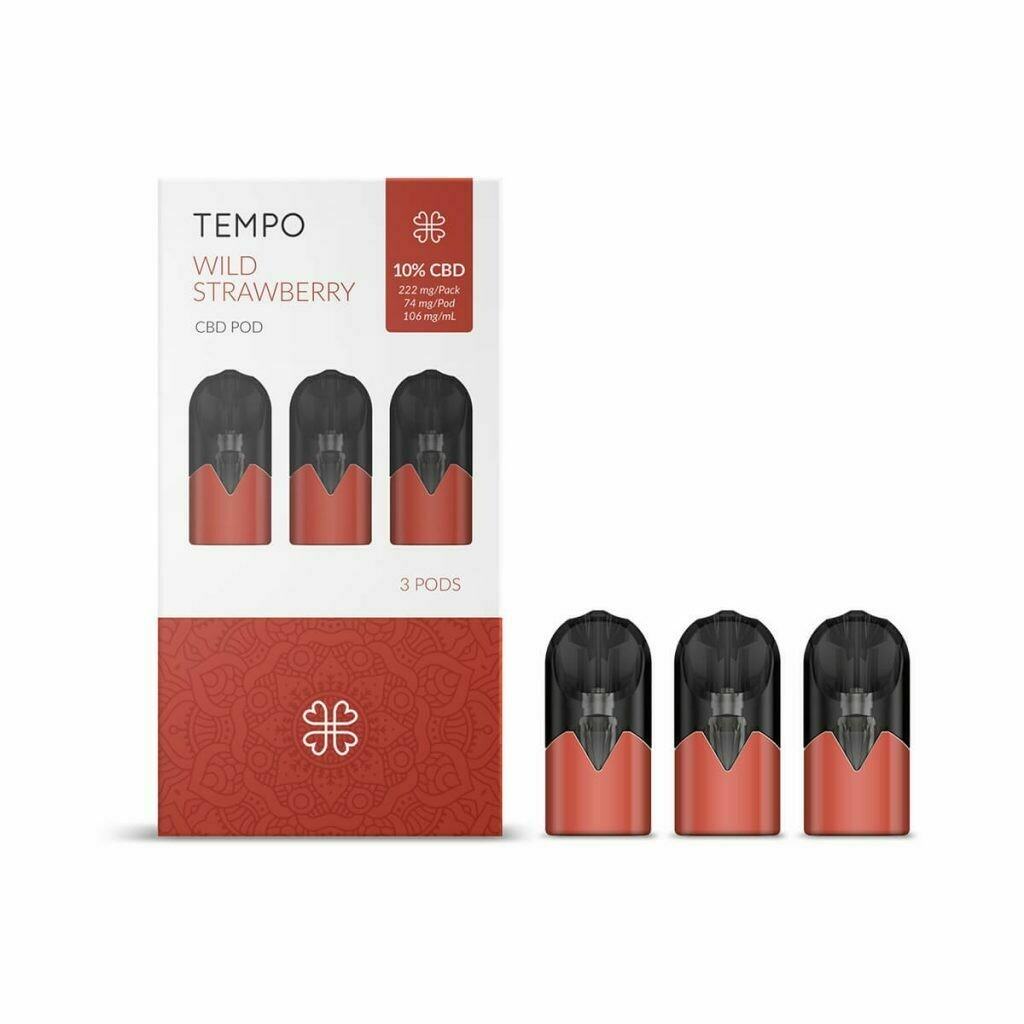 Harmony TEMPO Wild Strawberry 3 Pods Pack 222mg CBD (3x74mg)