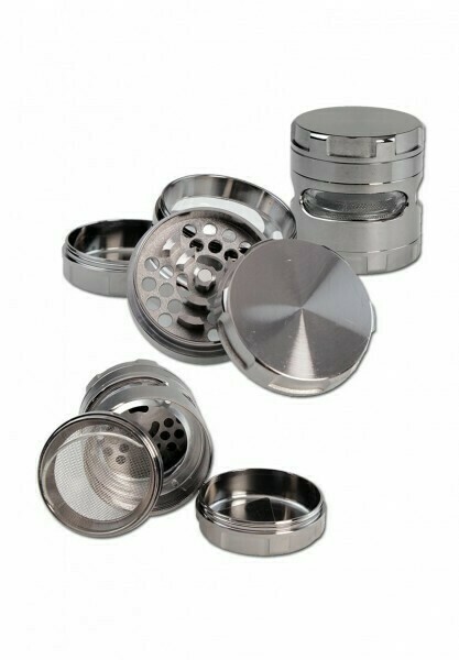 Metal grinder 4 pcs. Gray