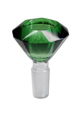 Glassbowl &#39;Diamond&#39; polished and coloured NS 19