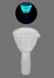 &#39;Black Leaf&#39; &#39;Glow&#39; Bowl with Steps Glass white