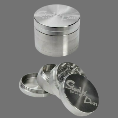 &#39;Black Leaf&#39; &#39;Steely Dan&#39; Edelstahl-Grinder 4-tlg.