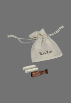 &#39;Black Leaf&#39; Wooden Tip for 8mm Filter with Bag
