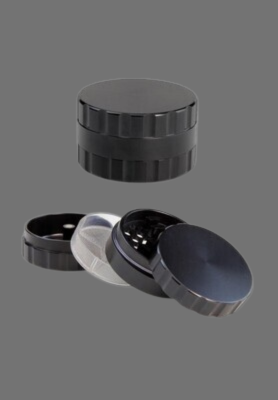 .Aluminiumgrinder 3-tlg. schwarz