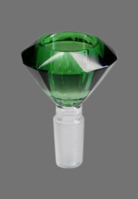 Glassbowl 'Diamond' polished and coloured NS 14
