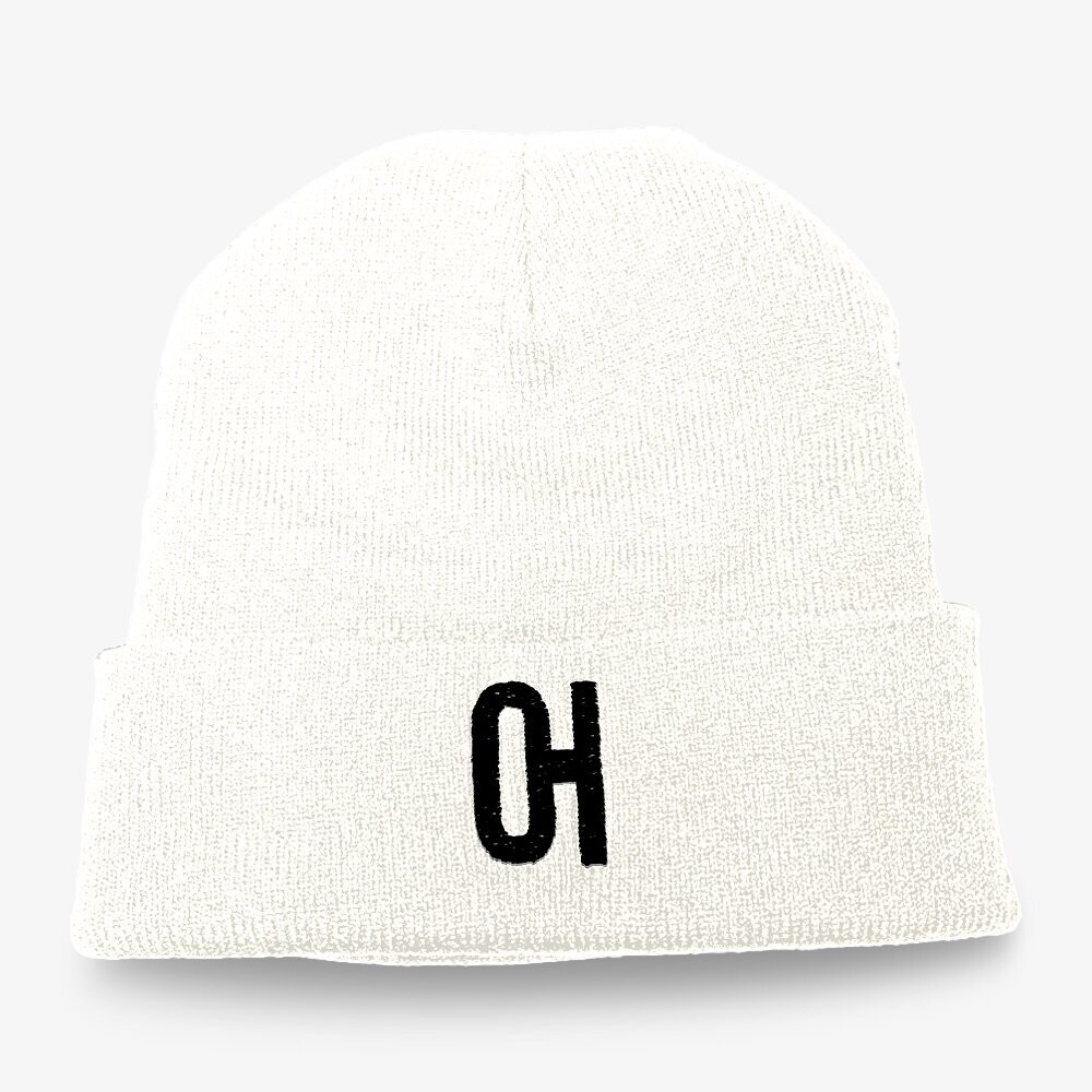 off white beanie blue
