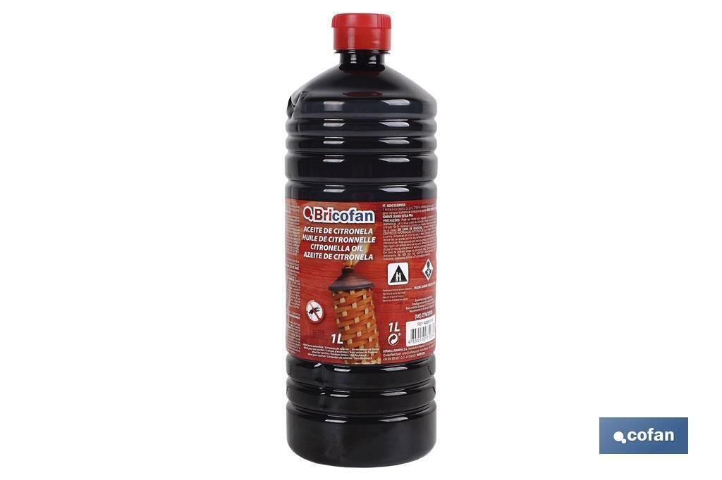 ACEITE CITRONELA P/LAMPARA EXT Y ANTORCHAS 1 Ltr