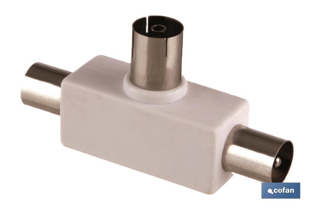 ADAPTADOR ANTENA "T" 1 HEMBRA 2 MACHOS