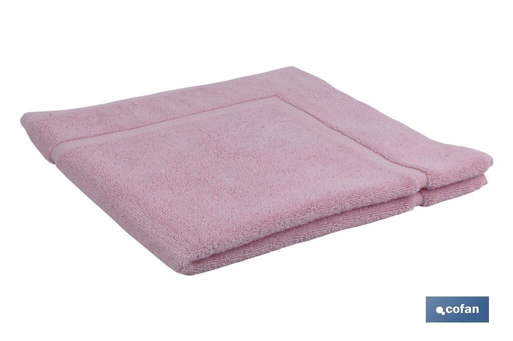 ALFOMBRA BA�O ROSA CLARO GR.1000  MODELO FLOR 60X60 cm