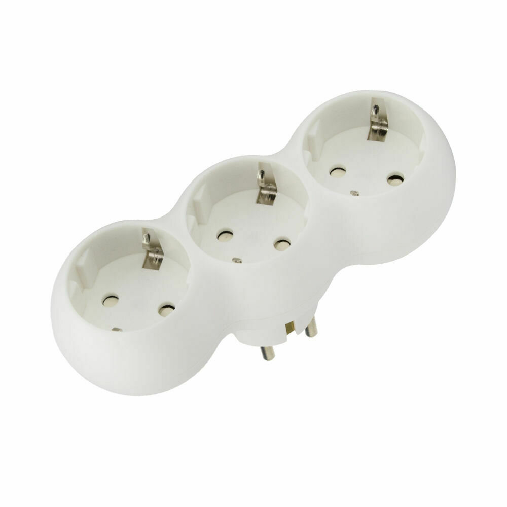 Adaptador / Ladr�n 3 Tomas 16 A. 250 V. Schuko