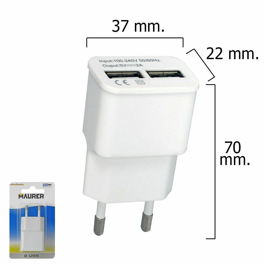 Adaptador /cargador Enchufe a Usb