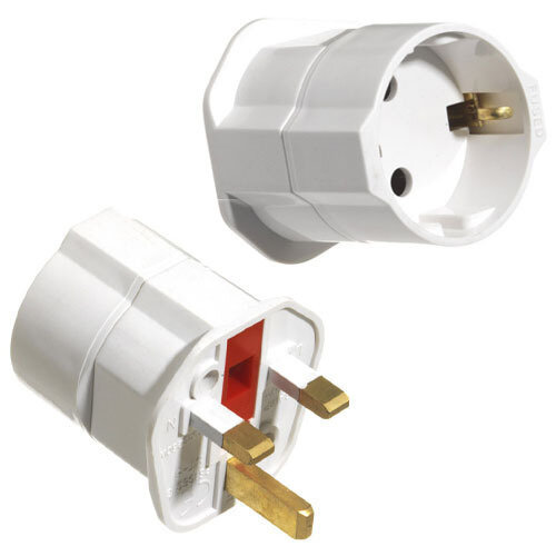Adaptador Viaje Para Reino Unido 10/16 A. 250 V.