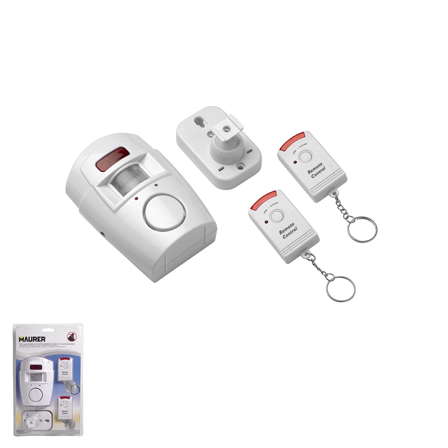 Alarma Casa Con Sensor Infrarojos, Sirena y 2 Mandos