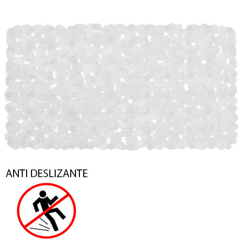 Alfombra Ba�o Antideslizante Stone 69x36 cm. Transparente