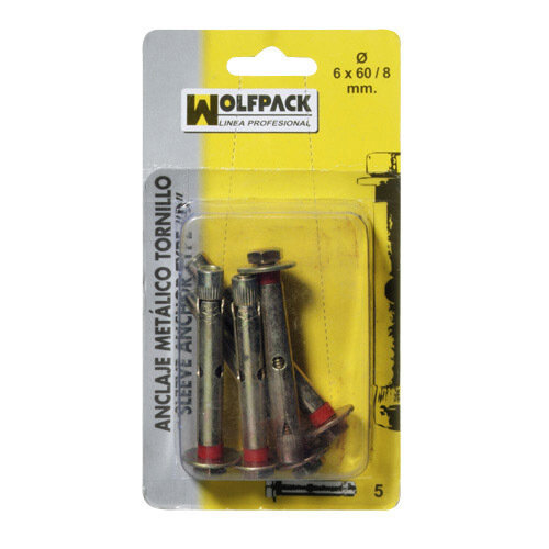 Anclaje Met�lico Tornillo 10x 70/12 mm. (2 Piezas)