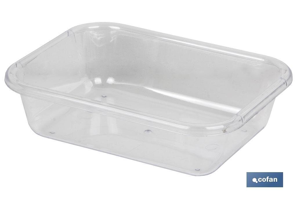 BANDEJA 31.5X23.5X6.5cm MULTIUSOS  TRANSPARENTE "venta unitaria"