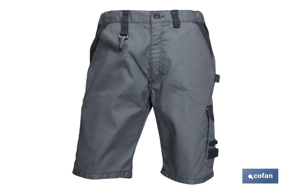 BERMUDAS DE TRABAJO "POULSEN" 280gms/m GRIS-NEGRO T-62
