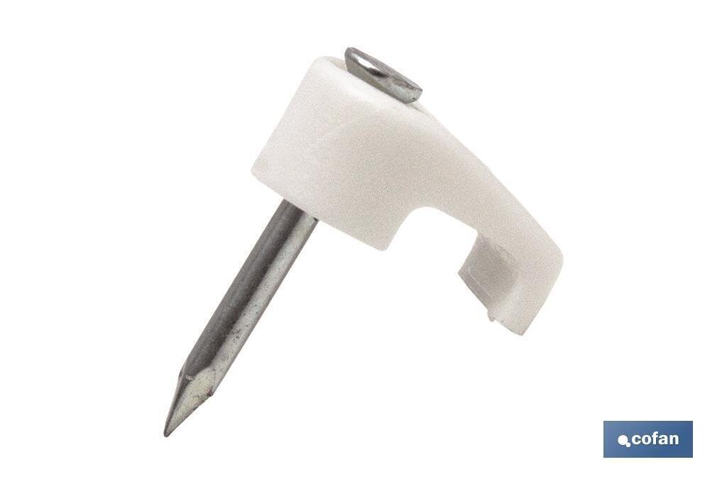 BL 9 UDS GRAPA PL�STICO PLANO 5.4X3.3MM