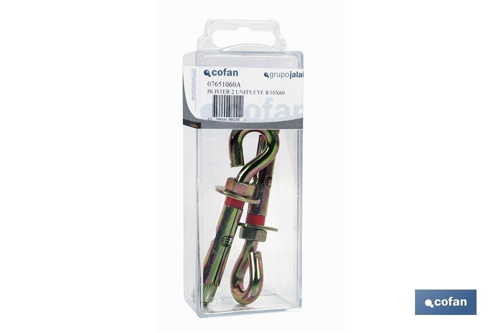 BL�STER DE 2 UDS. TACO DE METAL ANILLA 6/8X45 VENTA UNITARIA