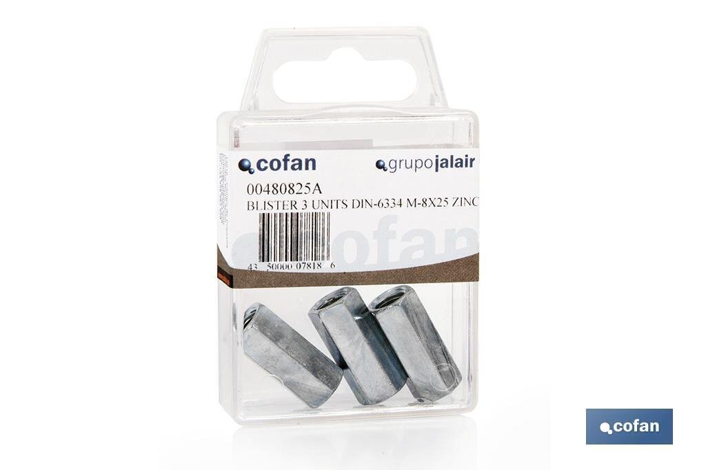 BL�STER DE 5 UDS. DIN-6334 M-6X20 ZINC VENTA UNITARIA