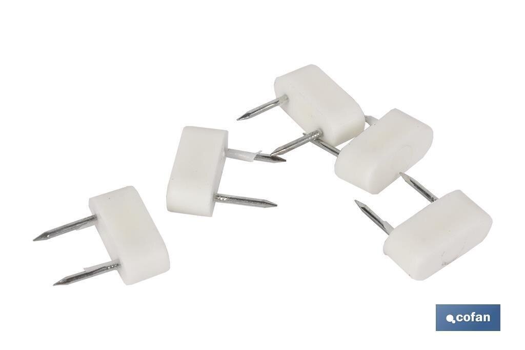 BL�STER DE 6 UDS. TOPES DE DOS PUNTAS GRANDES BLANCOS VENTA UNITARIA
