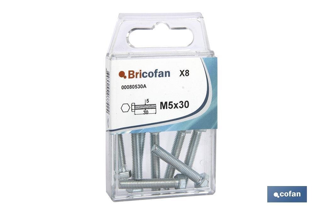 BL�STER DE 8 UDS. DIN-933 M-4X30 ZINC VENTA UNITARIA