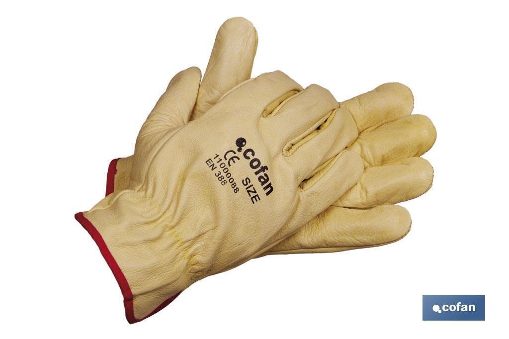 BL�STER DE GUANTE DE PIEL VACUNO AMARILLO TALLA 8 VENTA UNITARIA
