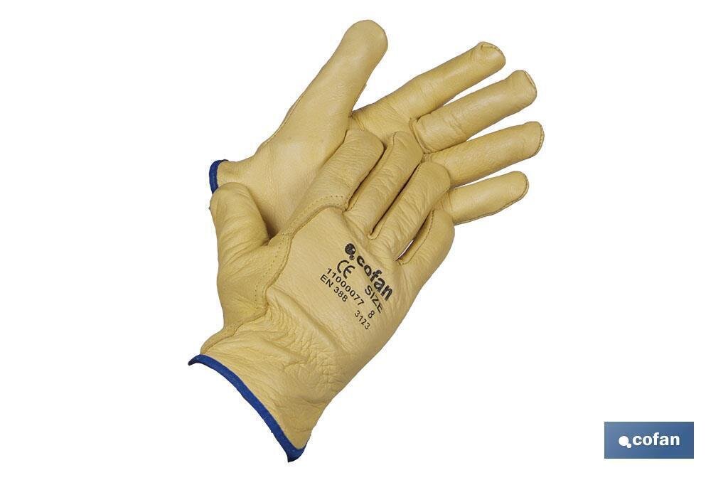 BL�STER DE GUANTE DE PIEL VACUNO EXTRA CON BORREGUITO TALLA 10 VENTA UNITARIA