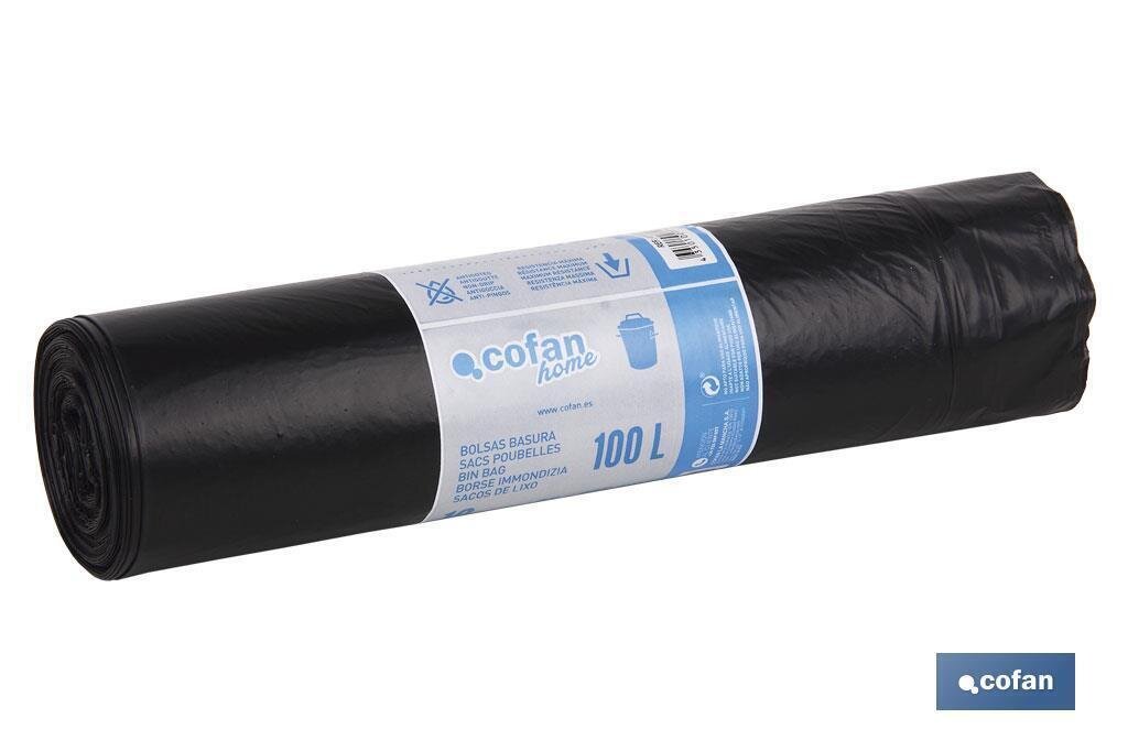 BOLSAS PL�STICO 85X105 G.130 COLOR NEGRO 10 UDS
