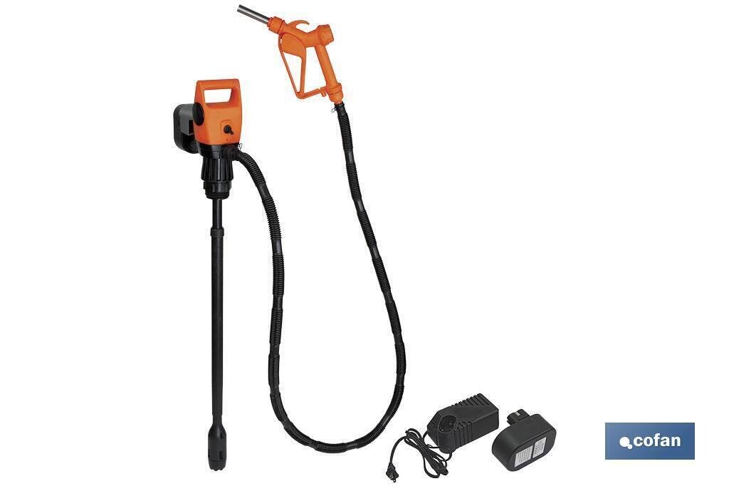 BOMBA EL�CTRICA + PISTOLA BID�N 50/200L RECARGABLE 18.5V
