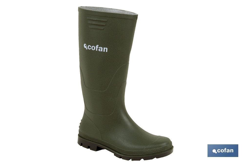 BOTA ALTA DE AGUA PVC VERDE TALLA 45