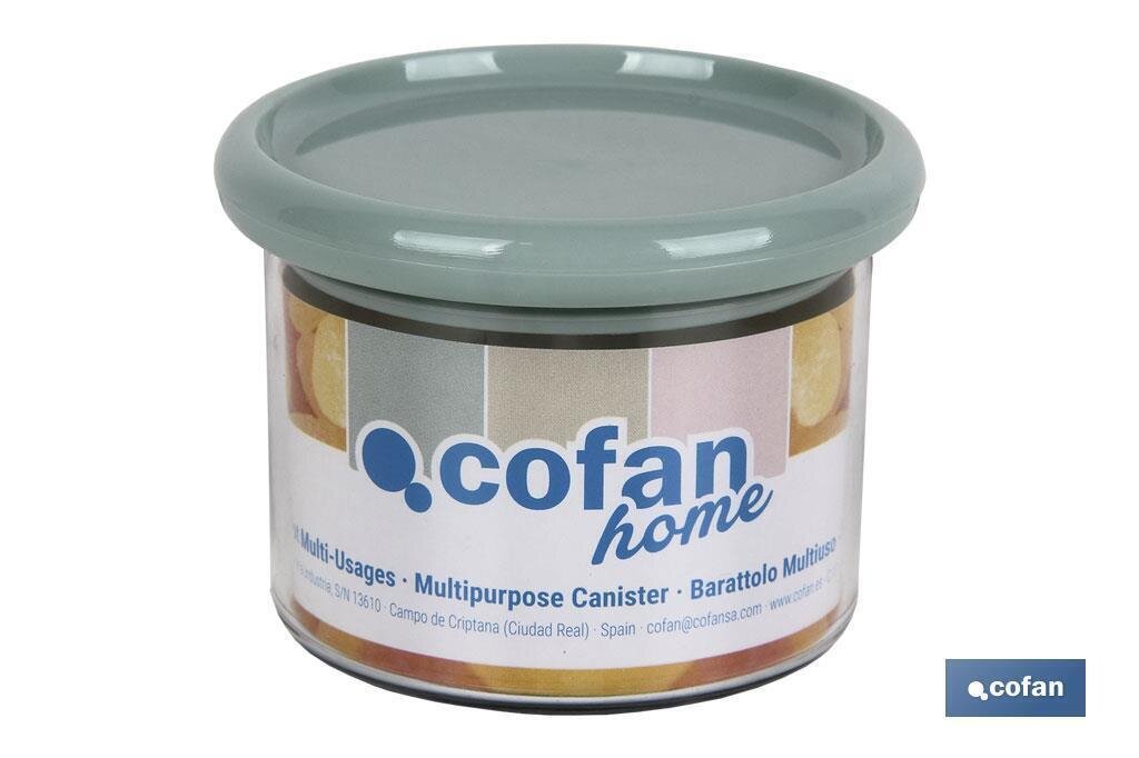 BOTE MULTIUSOS MODELO ALBAHACA VERDE AGUA 500ML 11X8xcm "venta unitaria"