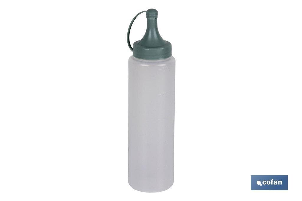 BOTELLA ACEITERA MODELO ALBAHACA  250 ML VERDE AGUA  5X20cm "venta unitaria"