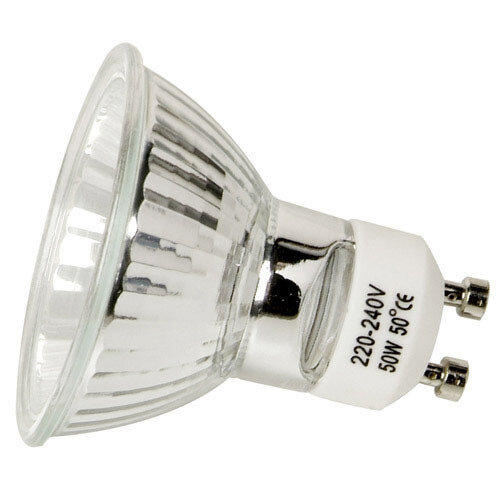 Bombilla Dicroica GU-10 50 W. 230 V. 480 L�menes. Luz c�lida (2700�K).