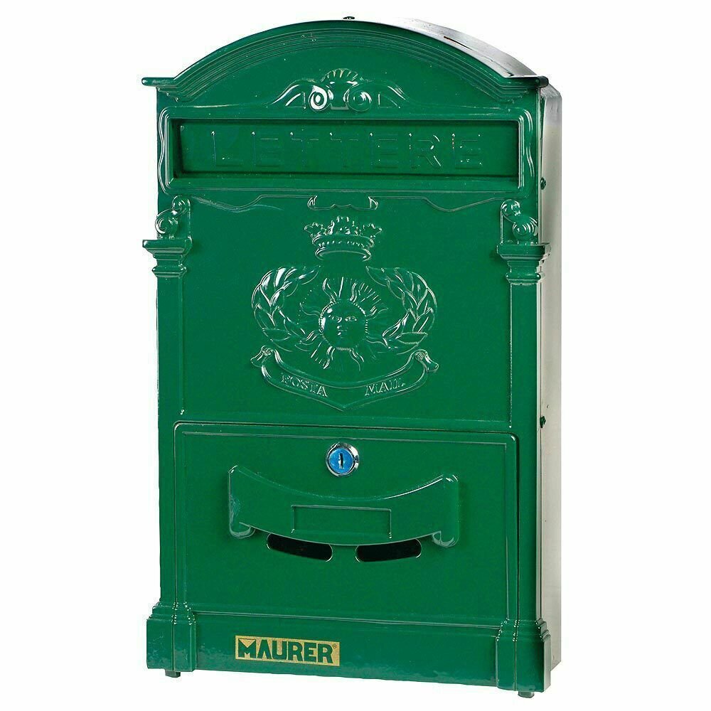 Buz�n Maurer Jard�n Aluminio Fundido Verde 41 x 26 x 8 cm.