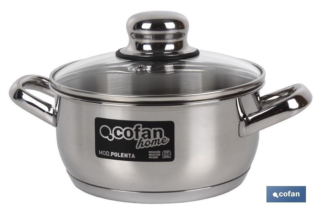 CACEROLA INOX INDUC.3.2L "MODELO POLENTA" T/ VIDRIO �220 MM