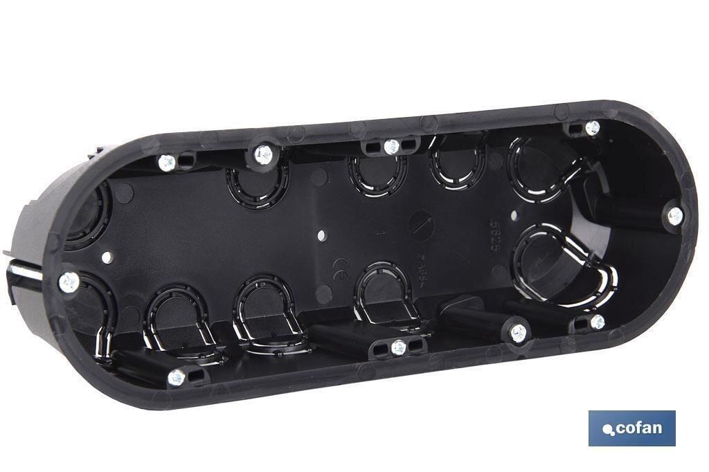 CAJA TRIPLE EMPOTRAR MECANISMOS 218X68X42 6 ENTRADAS TUBO