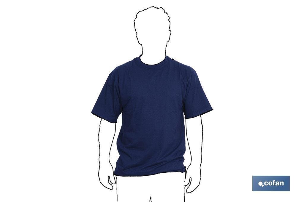CAMISETA AZUL MARINO 220 GR/M2 TALLA L