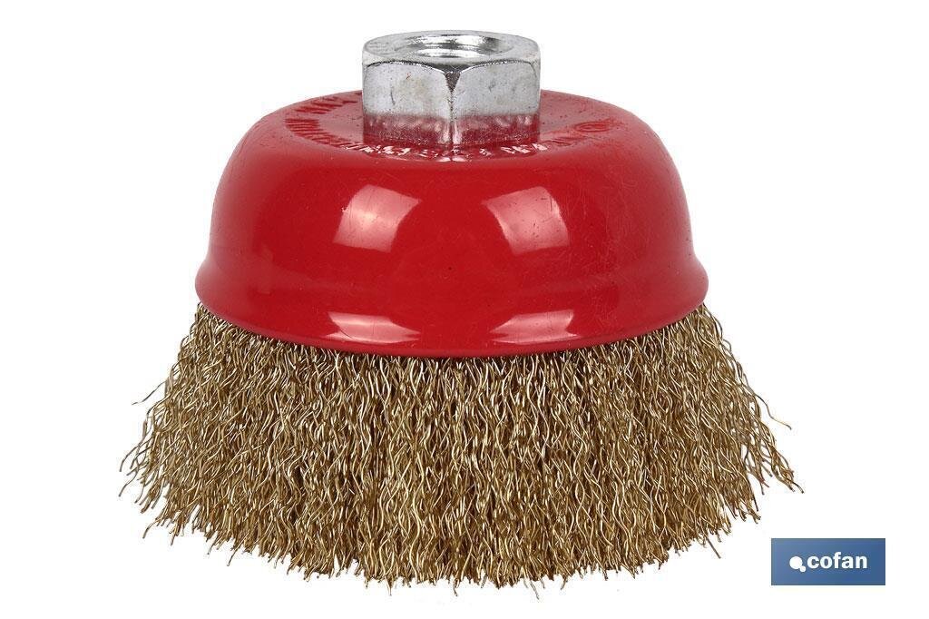 CEPILLO COPA ONDULADO M14 �65 A.LATONADO 0.3mm